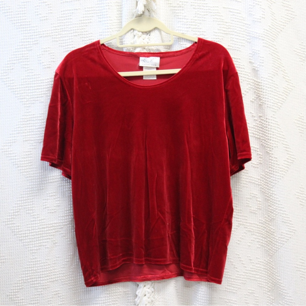 Red Velour Top